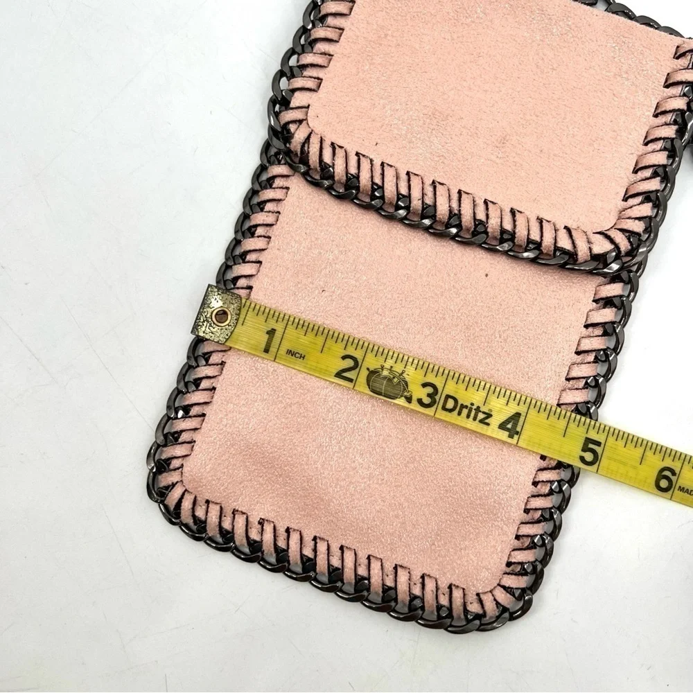 UNBRANDED Pink Faux Leather Crossbody Bag w/ Metal Trim Purse
